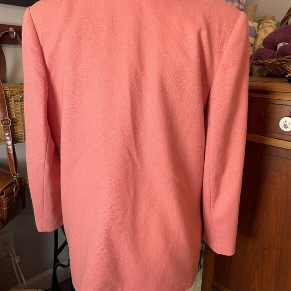Vintage Rose Pink Wool Blazer - Picture 3 of 9